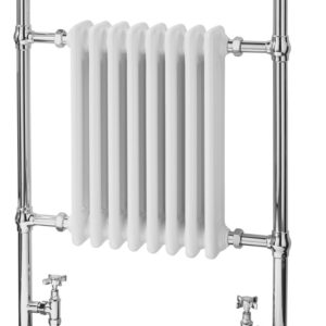 Canterbury 673 x 963mm Towel Rail - Chrome/White By The Tunbridge Wells Brassware Co.