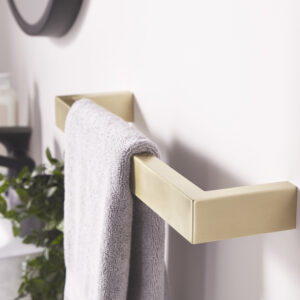 Eridge 450mm Dry Electric Towel Rail - Brushed Brass