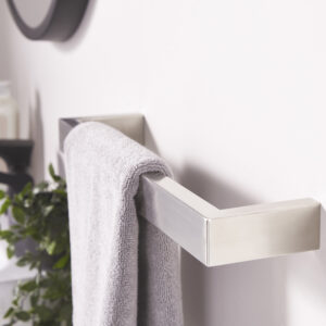 Eridge 450mm Dry Electric Towel Rail - Brushed Stainless Steel