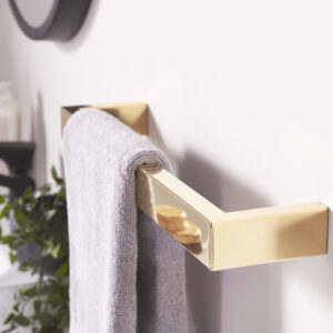 Eridge 450mm Dry Electric Towel Rail - Polished Brass