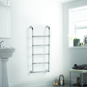 Penshurst 500 x 1200mm Towel Rail - Chrome - By The Tunbridge Wells Brassware Co.