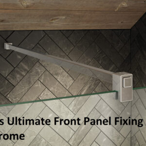 Kudos Ultimate Standard Wetroom/Bathscreen Front Panel Fixing Kit - Brushed Nickel