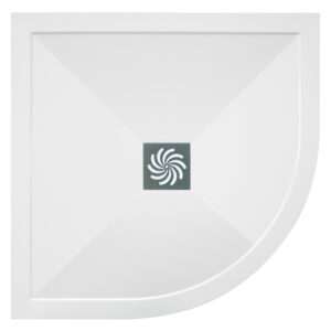 Traymate Symmetry 900 x 900mm Anti-Slip Quad Tray & Waste - White