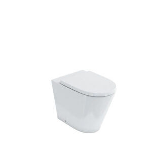 Britton Sphere Rimless Back To Wall Pan & Seat - White