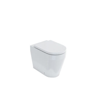 Britton Stadium Back To Wall Pan & Seat - White
