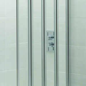 Artesan Hapi6 4 Fold Bath Screen - 800mm - Polished Silver