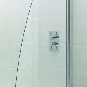 Artesan Hapi6 Sail Bath Screen - 800mm - Polished Silver