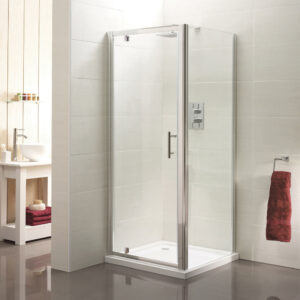 Artesan Hapi6 900mm Pivot Door - Polished Silver