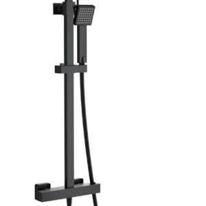 Bedgebury Square Thermostatic Shower Valve & Kit - Black