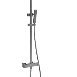 Bedgebury Square Thermostatic Shower Valve & Kit - Gunmetal Grey