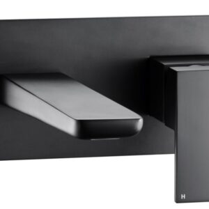 Bedgebury Wall Mounted Basin Mixer - Matt Black