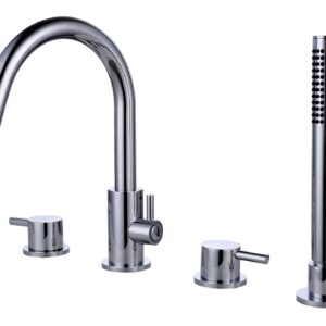 Bewl Deck Mounted 4TH Bath Shower Mixer - Chrome
