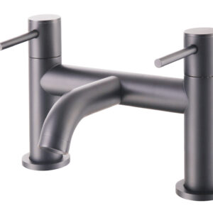 Bewl Deck Mounted Bath Filler - Gunmetal Grey