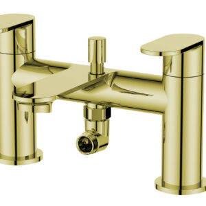 Eridge Deck Mounted Bath Shower Mixer - Brushed Brass