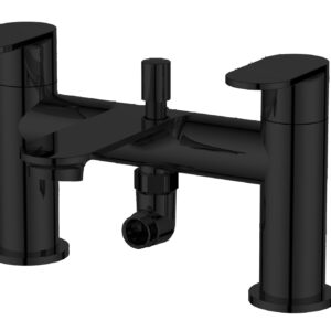 Eridge Deck Mounted Bath Shower Mixer - Matt Black