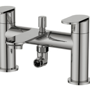 Eridge Deck Mounted Bath Shower Mixer - Brushed Nickel