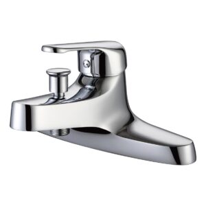 Lever Commercial Thermostatic Deck Mounted Bath Shower Mixer - Chrome