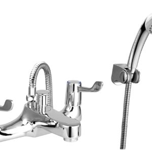 Lever Deck Mounted Bath Shower Mixer - Chrome