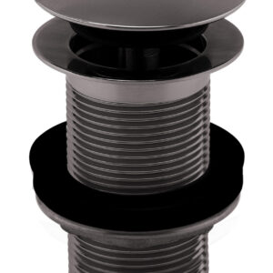 Push Button Unslotted Basin Waste - Gunmetal Grey