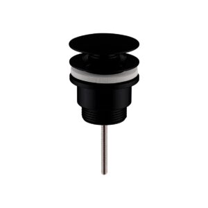 Push Button Basin Waste Large Cap - Matt Black
