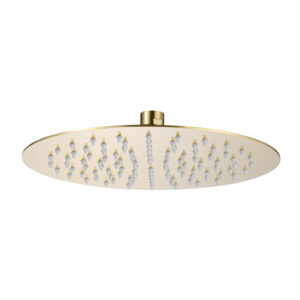 Bewl Round Slim Shower Head 250mm - Brushed Brass