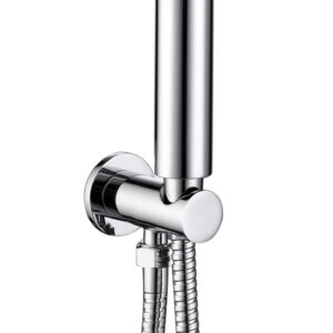 Bewl Round Shower Handset inc Wall Bracket & Hose - Chrome
