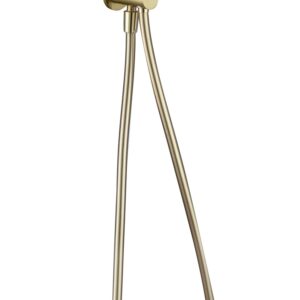 Bewl Round Shower Handset inc Wall Bracket & Hose - Brushed Brass