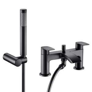 Speldhurst Deck Mounted Bath Shower Mixer - Matt Black