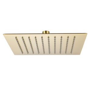 Bedgebury Square Slim Shower Head 250mm - Brushed Brass