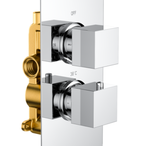 Bedgebury Single Outlet - Two Controls - Concealed Thermostatic Valve - Chrome