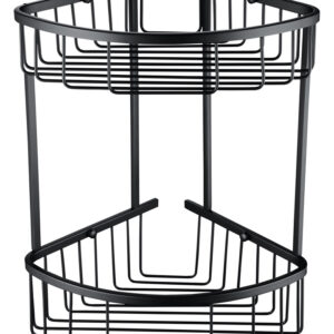 Bedgebury Deep Double Corner Basket - Matt Black