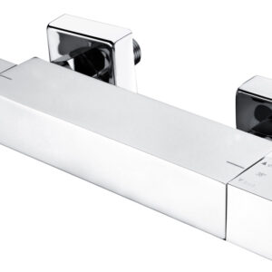 Bedgebury Square Thermostatic Bar Valve - Chrome