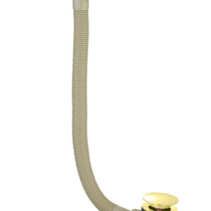 Square Bath Filler with Easy Clean Pop-Up Waste and Overflow - Brushed Brass