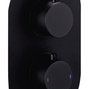 Bewl Single Outlet - Two Controls - Concealed Thermostatic Valve - Black