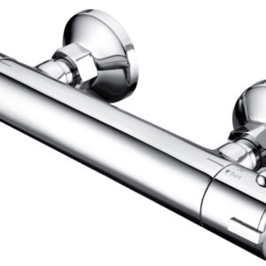 Bewl Round Thermostatic Bar Valve - Chrome
