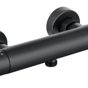 Bewl Round Thermostatic Bar Valve - Black