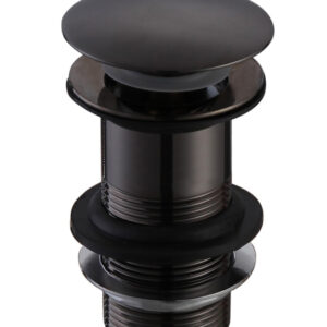 Push Button Unslotted Basin Waste - Matt Black