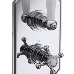 The Pantiles One Way Concealed Thermostatic Shower Valve - Chrome/White