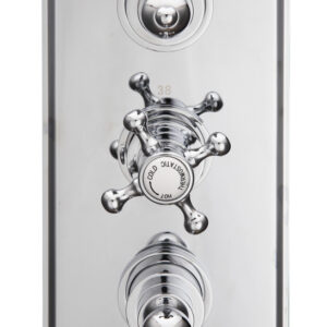 The Pantiles Two Way Concealed Thermostatic Shower Valve - Chrome/White