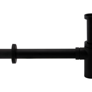 Round Basin Bottle Trap 400mm - Matt Black