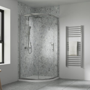 Artesan Hapi6 v2 900mm Single Door Quadrant - Polished Silver