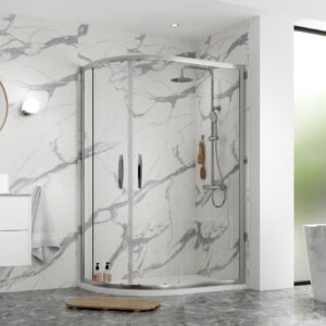 Hapi8 v2 1000 x 800mm Double Quadrant - Polished Silver