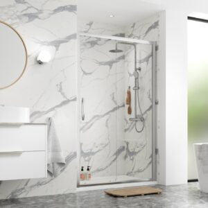 Hapi8 v2 1600mm Sliding Door - Polished Silver