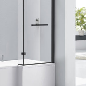 Artesan Cube Solarna L 6mm Shower Bath Screen Only - Black