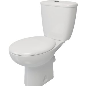 Base Smooth Close Coupled Pan - White