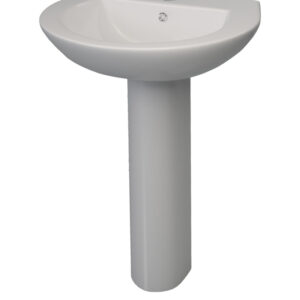 Base 560mm 1 Tap Hole Basin - White