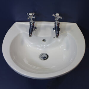 Base 500 x 420mm Semi Recessed Basin - 2 Tap Hole
