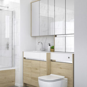 Inspire Single Panel Bath Screen 850mm (6mm)