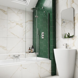 Inspire Two Panel In-Fold Bathscreen Right Hand