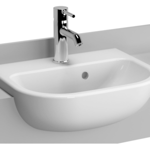 VitrA S20 450mm Semi Recessed Basin Short Projection - 1 Tap Hole